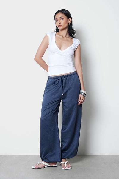 Crushed Satin Sarouel Trousers