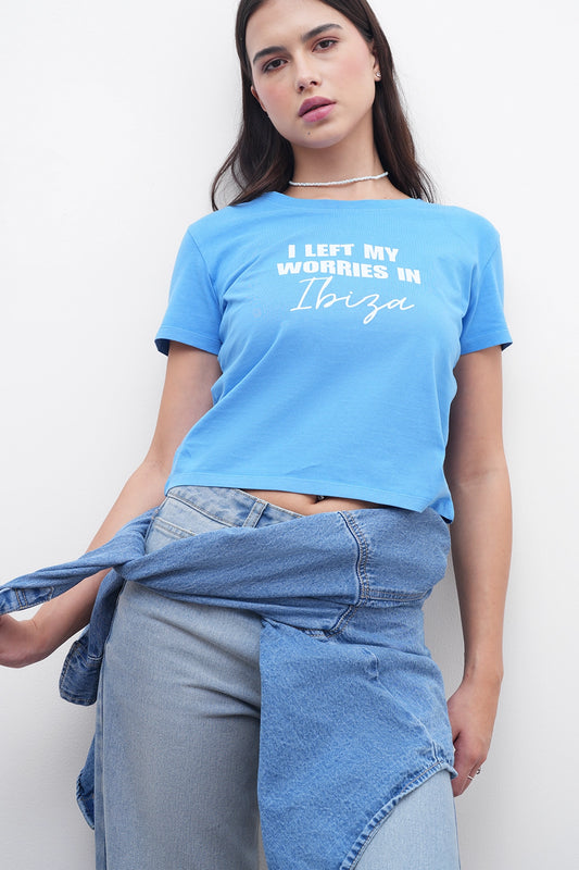 Blue Ibiza Graphic T-Shirt