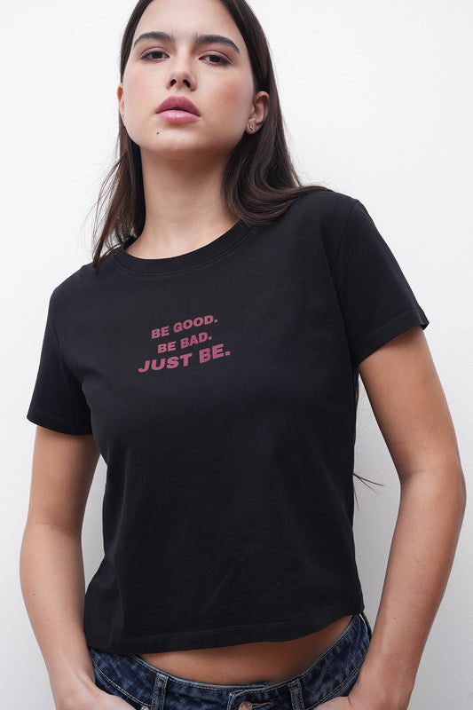 Black Just Be Graphic T-Shirt