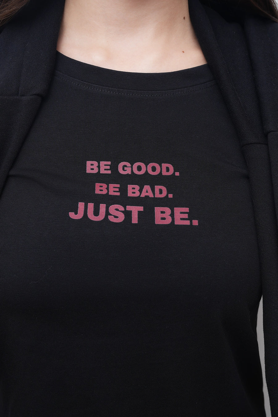 Black Just Be Graphic T-Shirt