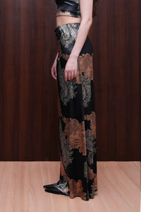 Black Textured Floral Co-ord Set