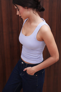 Lavender Polyamide Tank Top