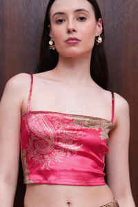 Red Textured Floral Co-ord Set