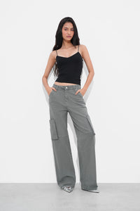 Sage Green Cargo Denim