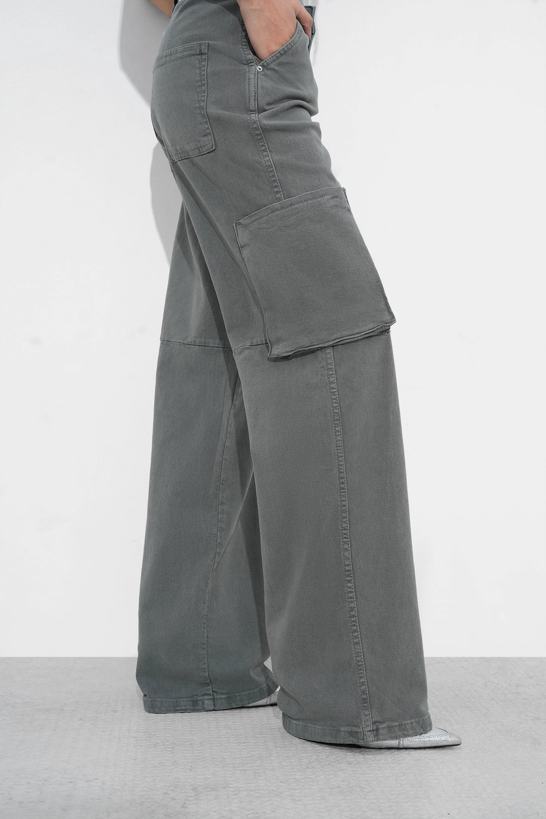 Sage Green Cargo Denim