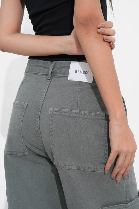 Sage Green Cargo Denim