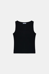 Black Polyamide Tank Top
