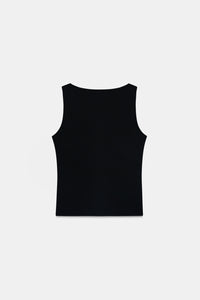 Black Polyamide Tank Top