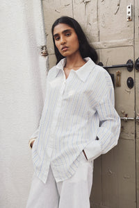 Blue Double Placket Shirt