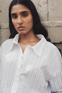 Blue Double Placket Shirt