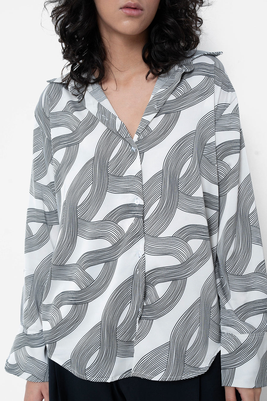 Printed Satin Shirt