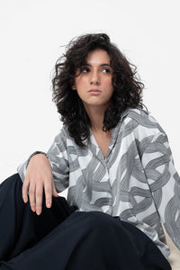 Printed Satin Shirt