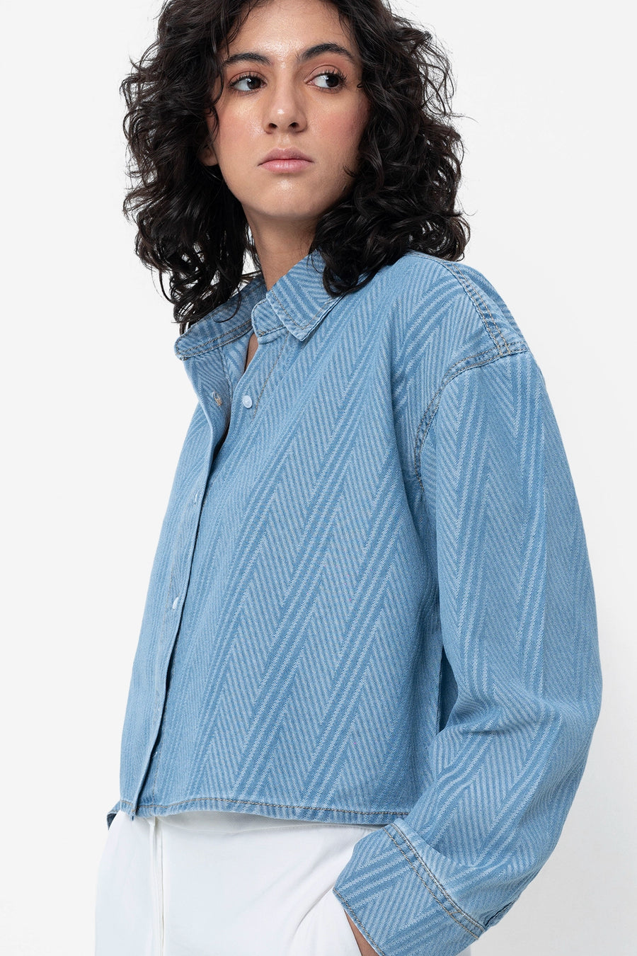 Printed Denim Shirt
