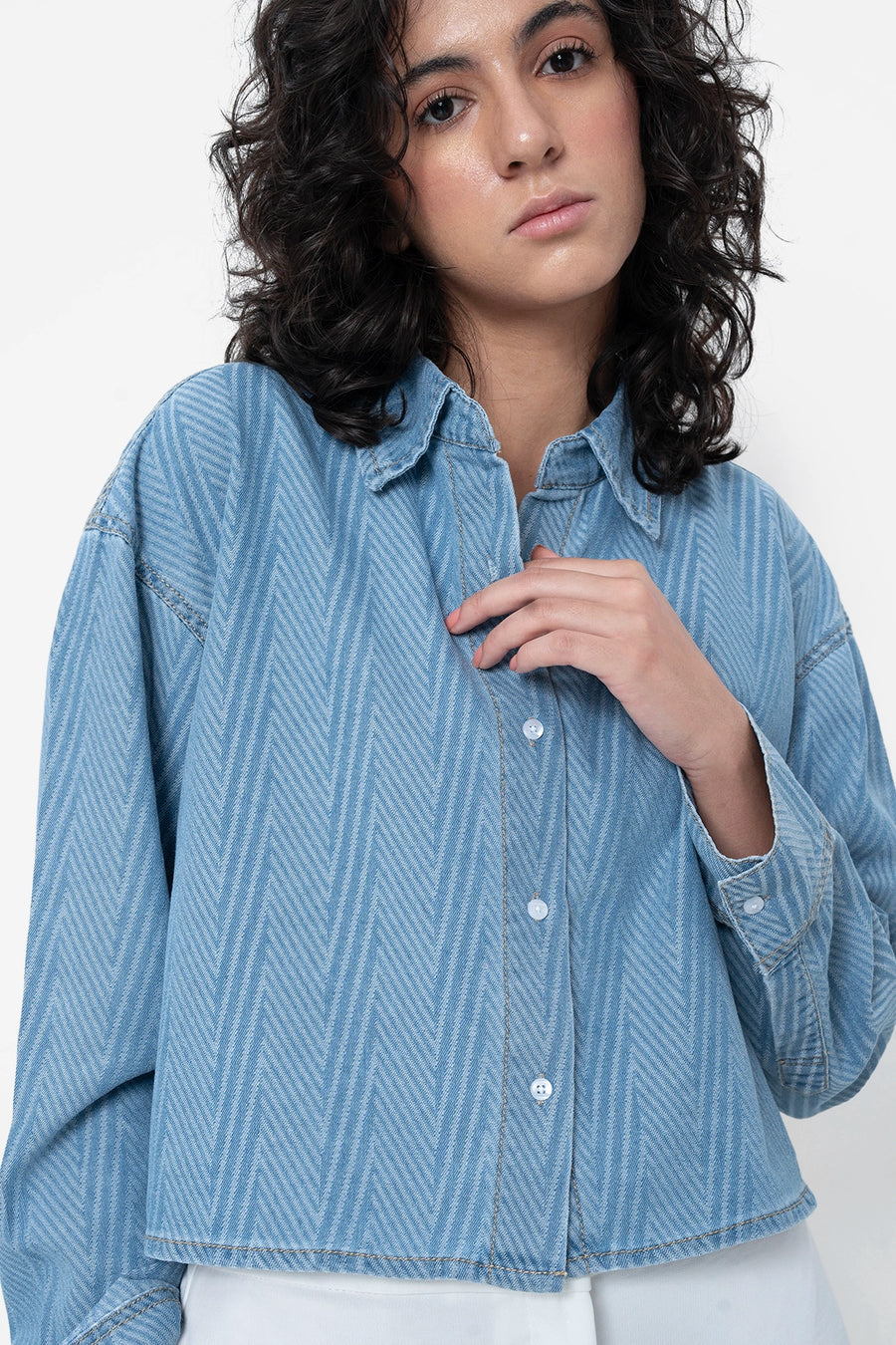 Printed Denim Shirt