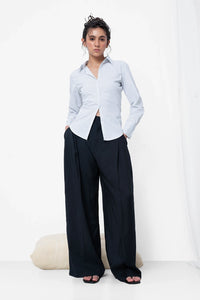 Black Checkered Fitted Shirt