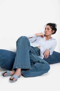 Blue Checkered Fitted Shirt