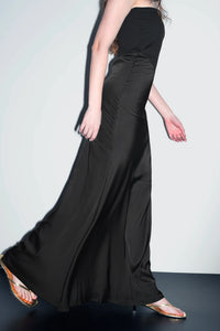 Black Asymmetric Maxi Dress
