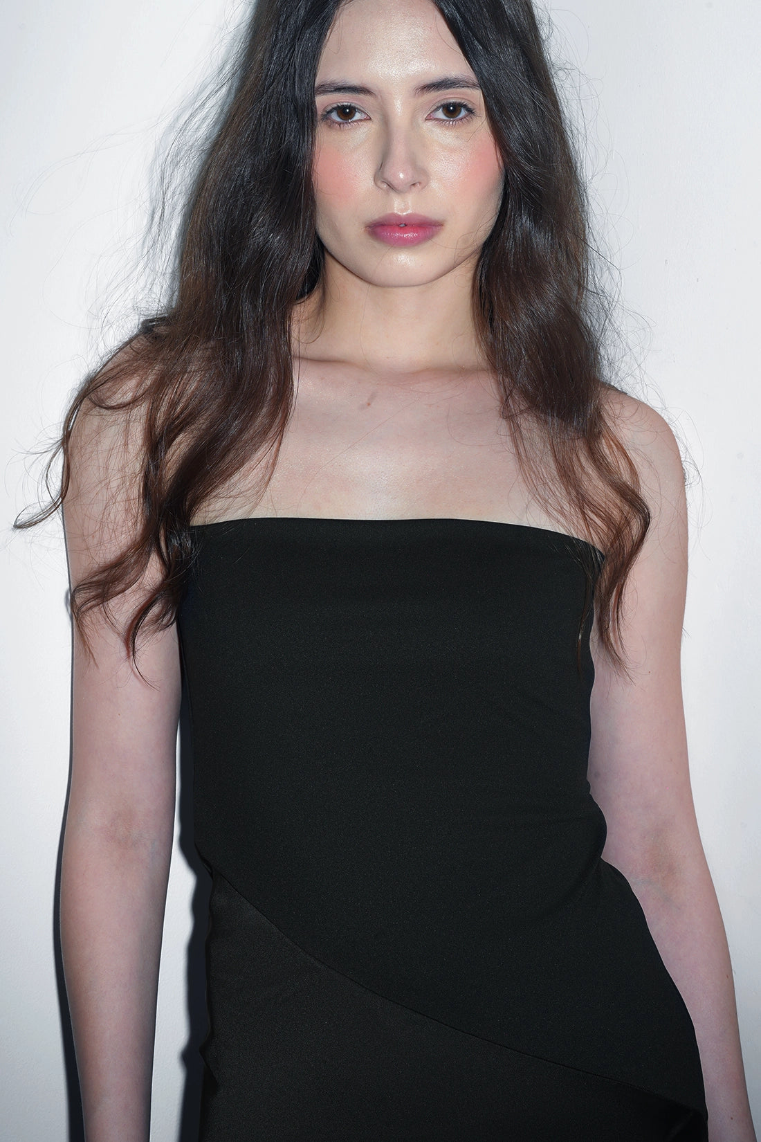 Black Asymmetric Maxi Dress