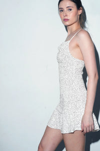 White Sequin Mini Dress