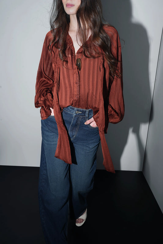 Dark Blue High-Rise Straight Jeans