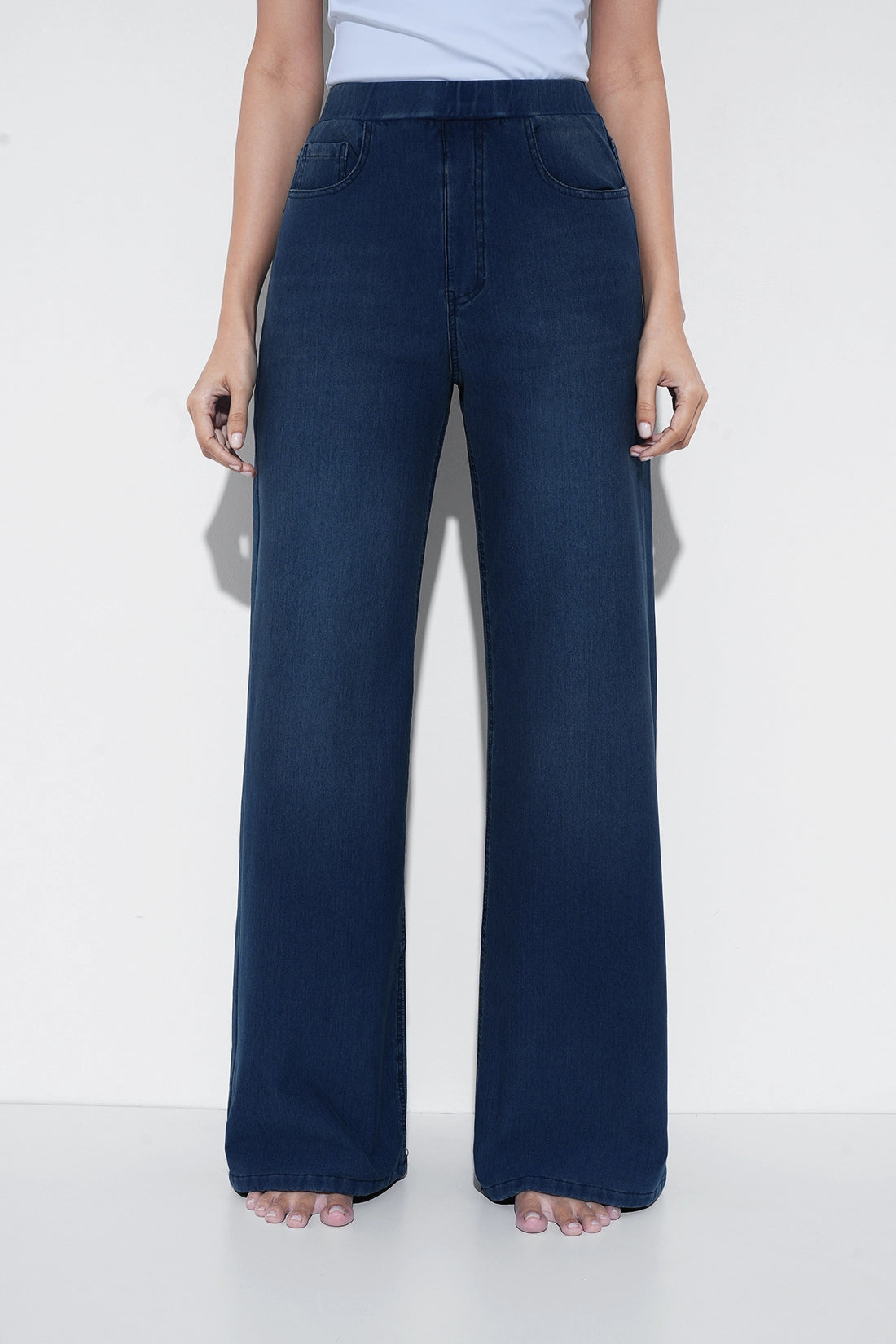 Dark Blue Denim Sweatpants