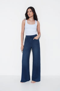 Dark Blue Denim Sweatpants