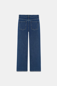 Dark Blue High-Rise Straight Jeans