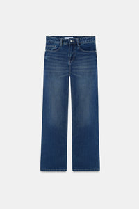 Dark Blue High-Rise Straight Jeans