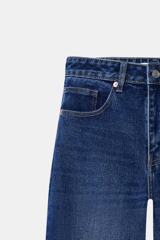 Dark Blue Straight Fit Jeans