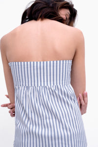 Dark Blue Striped Tube Shirt