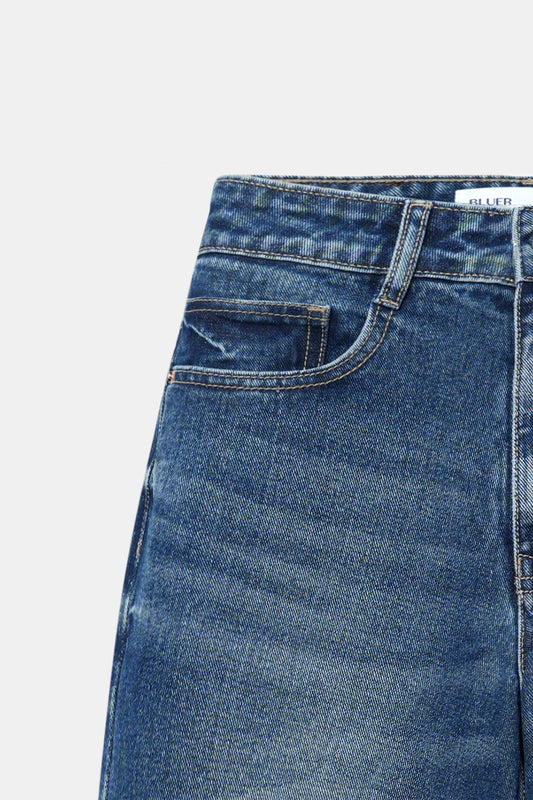 Deep Blue Washed Jorts