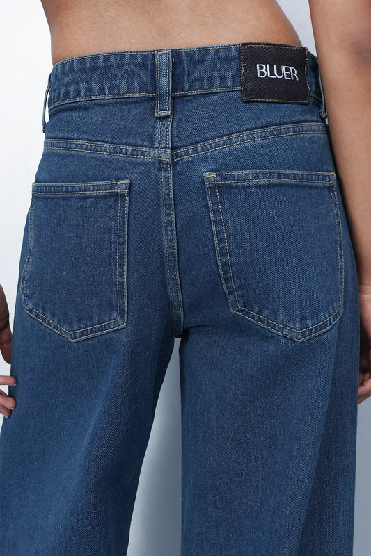 Dirty Wash High-Rise Straight Jeans