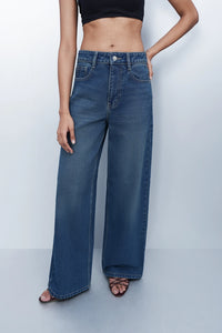Dirty Wash High-Rise Straight Jeans