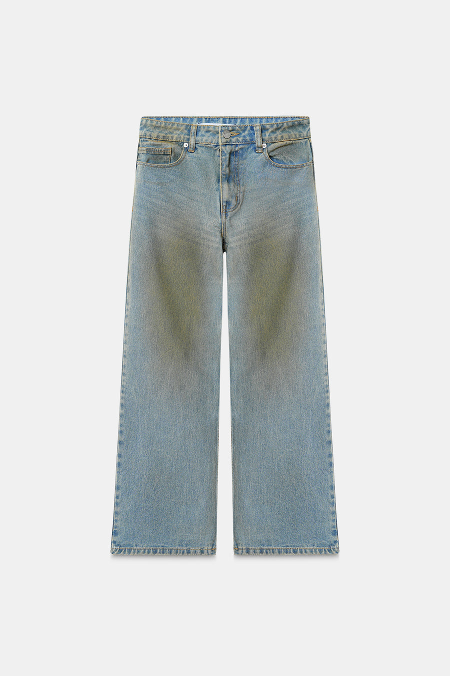 Dirty Wash High-Rise Straight Jeans