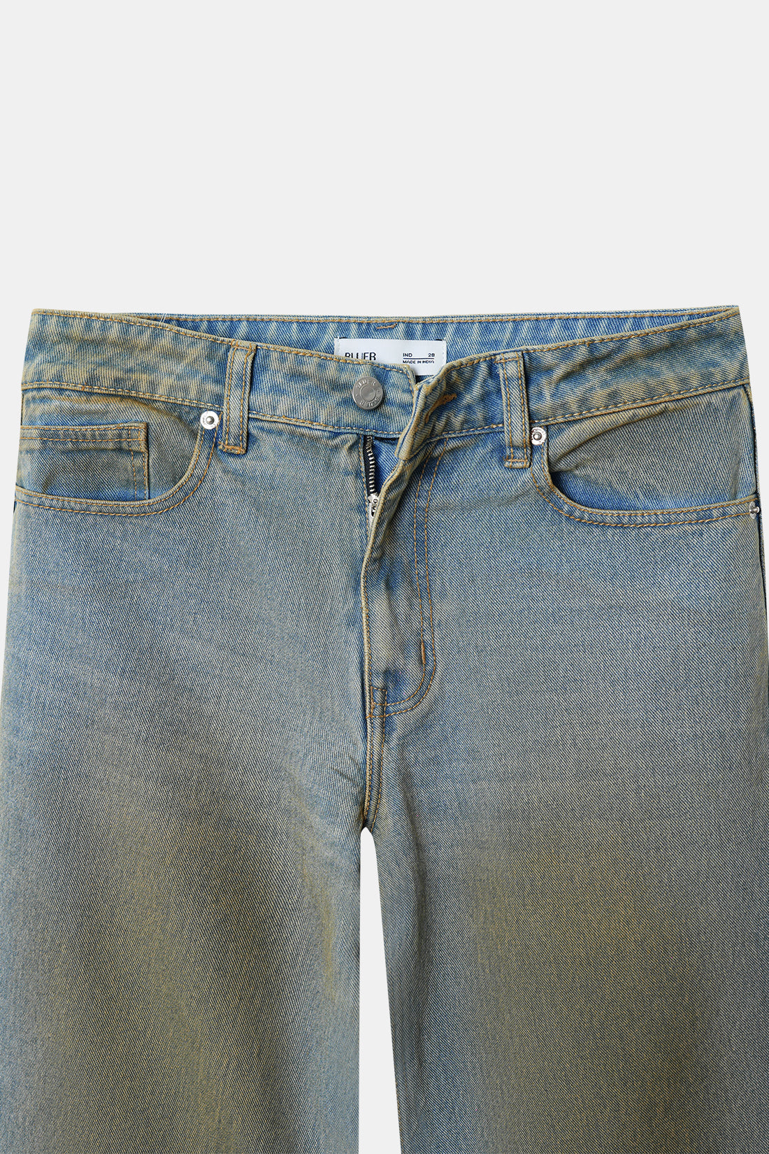Dirty Wash High-Rise Straight Jeans