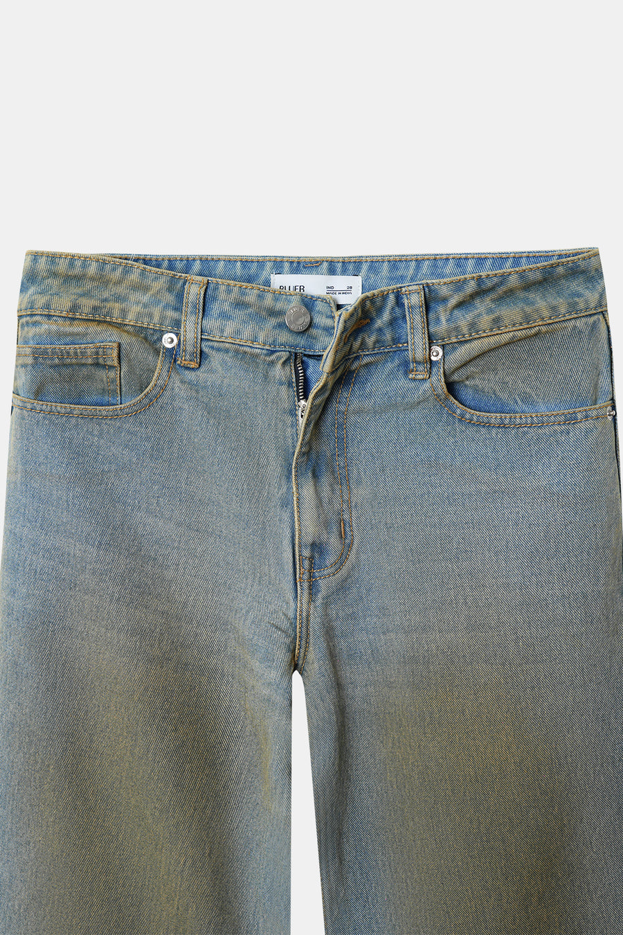 Dirty Wash High-Rise Straight Jeans