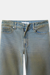 Dirty Wash High-Rise Straight Jeans