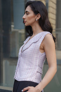 Double Breasted Tweed Waistcoat