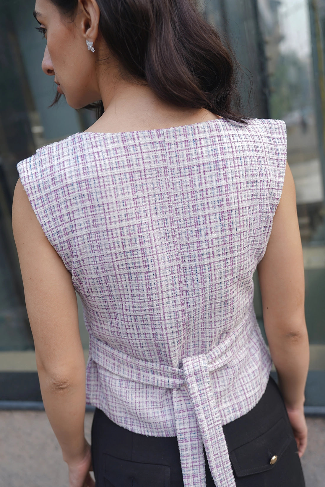 Double Breasted Tweed Waistcoat