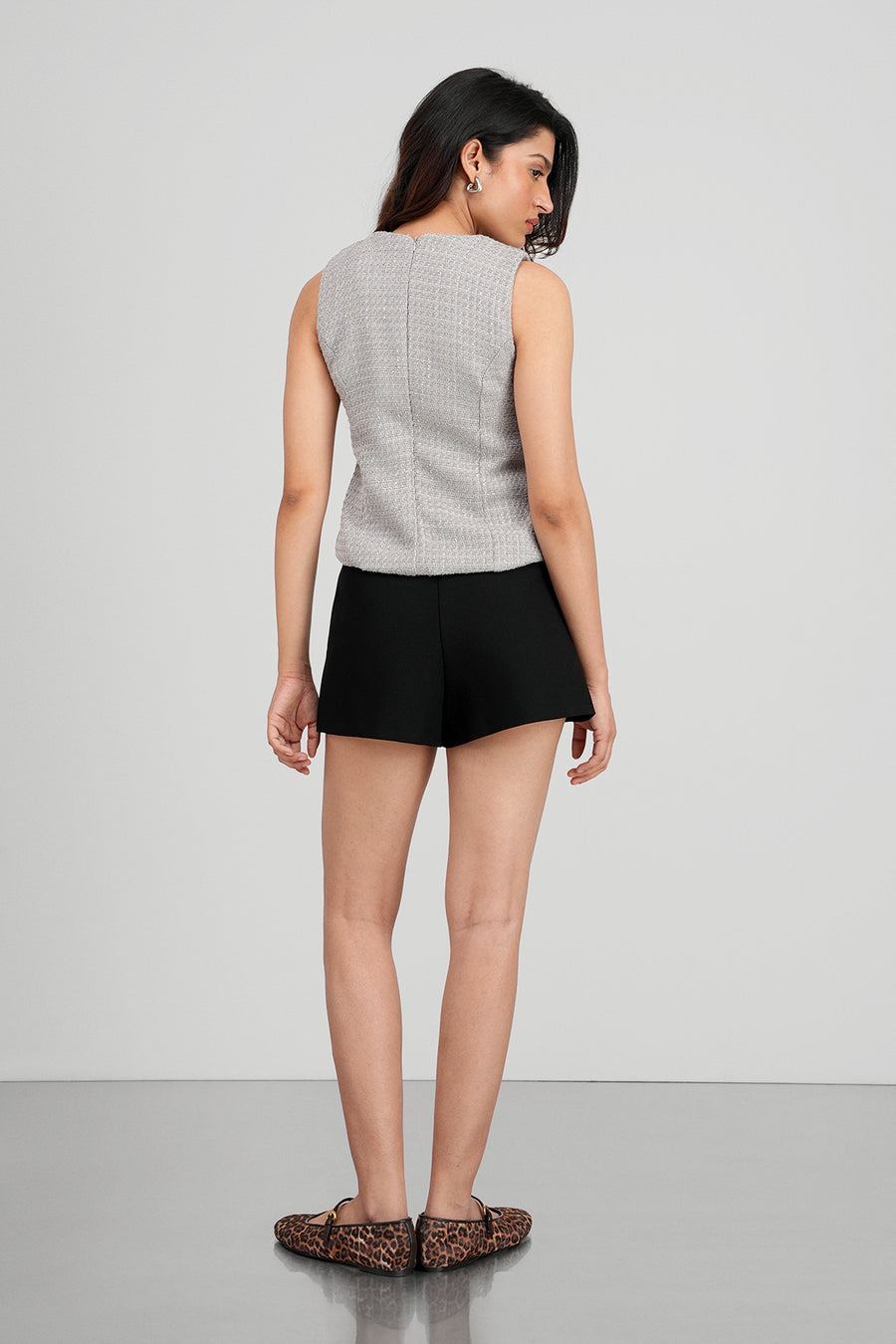 Double Buttoned Tweed Top II