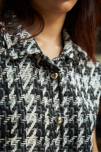 Houndstooth Tweed Vest