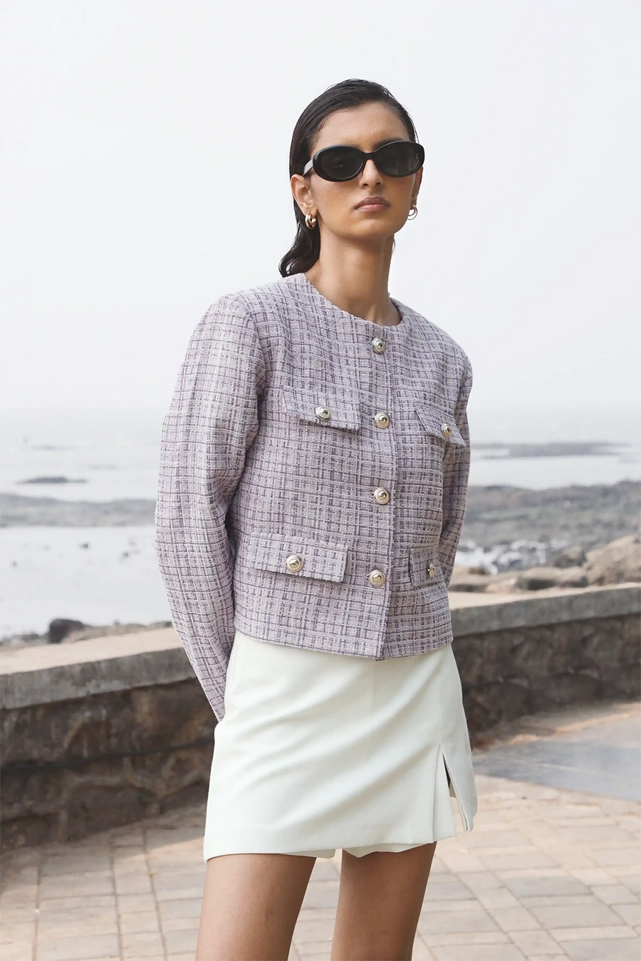 Lilac Tweed Jacket