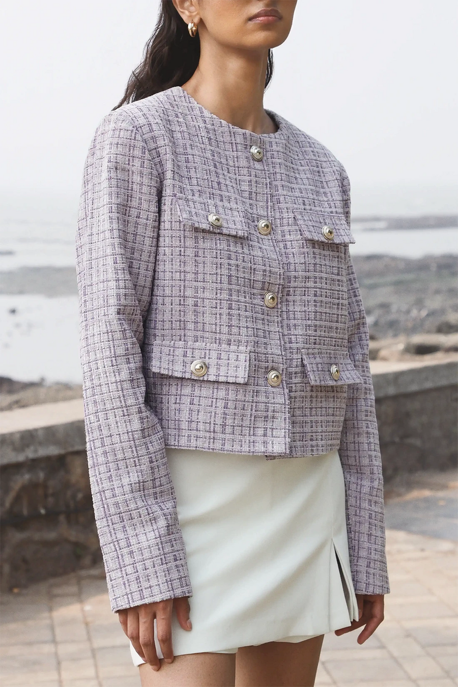 Lilac Tweed Jacket