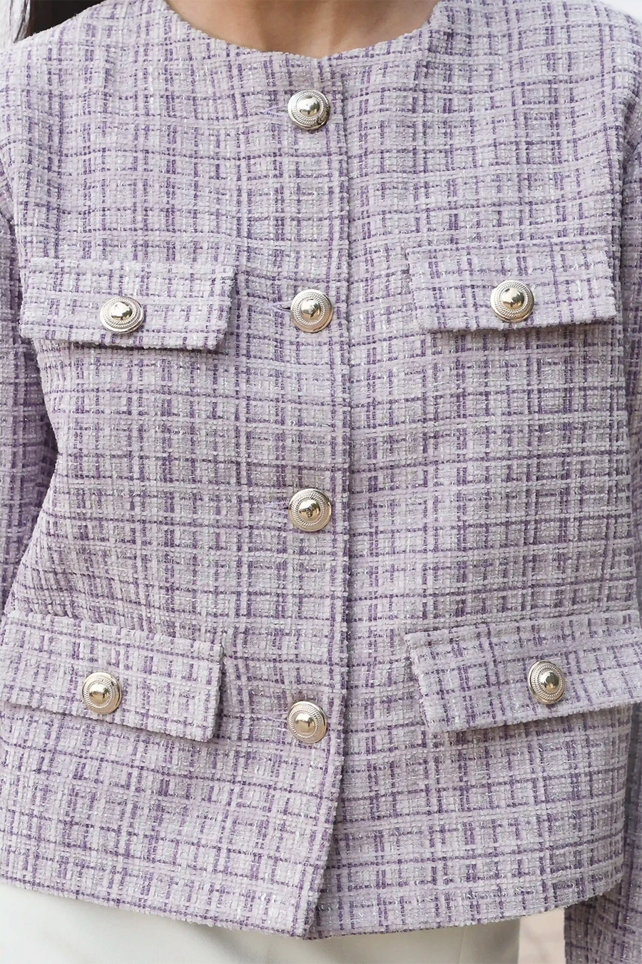 Lilac Tweed Jacket