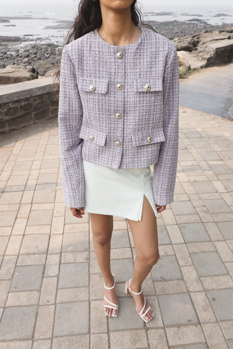 Lilac Tweed Jacket