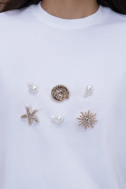 Embellished Relaxed T-Shirt