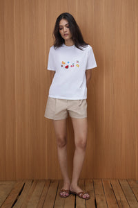 Embroidered Fruit-Tee