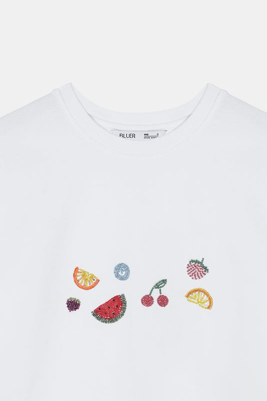 Embroidered Fruit-Tee