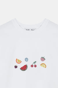 Embroidered Fruit-Tee