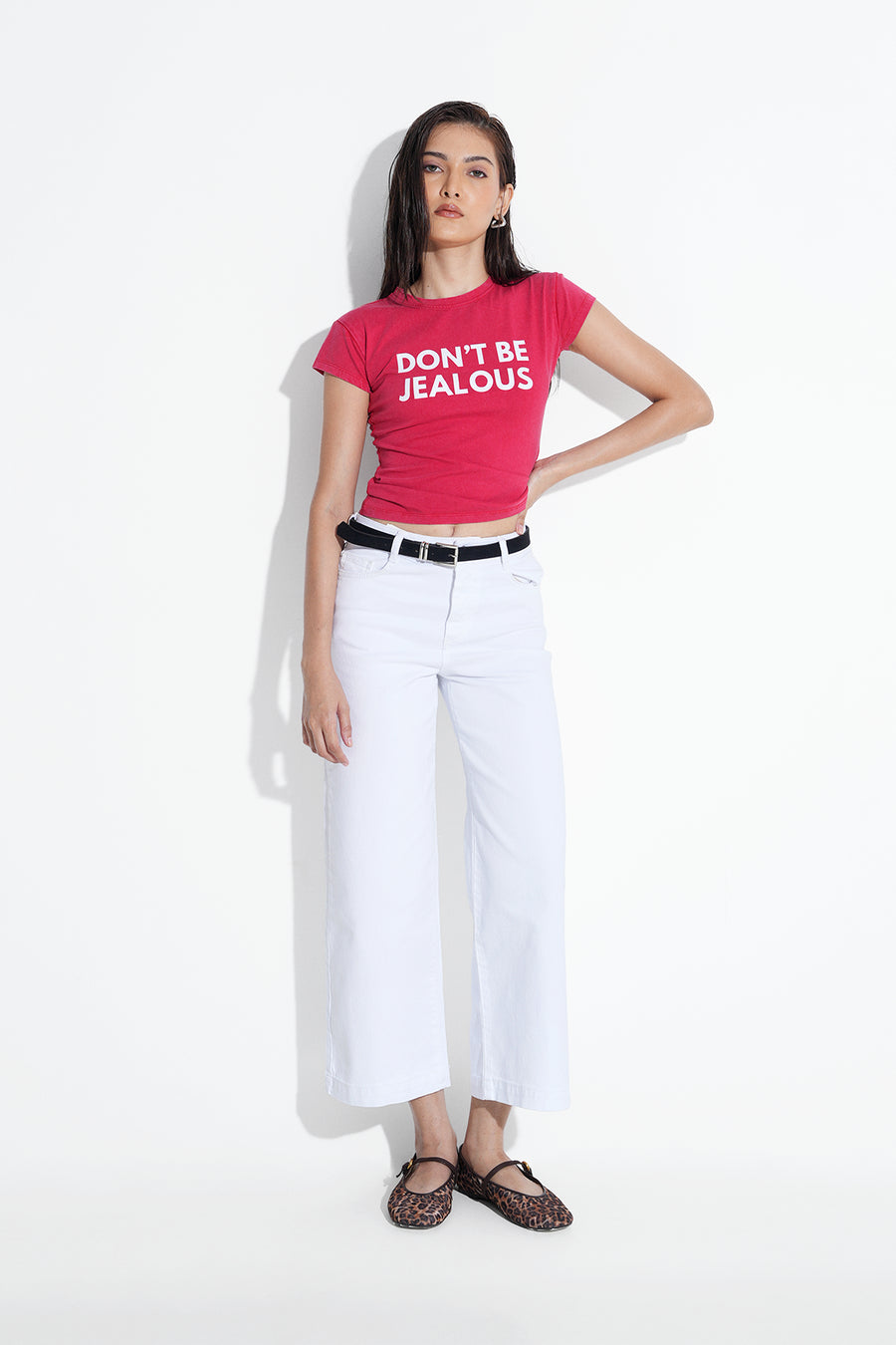Graphic Fitted Tee- Red